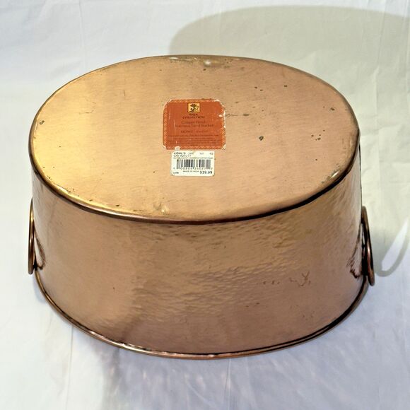 Copper Coated Stainless Steel Oval Bucket w/ Hammered Finish ~ Baja Collection - Picture 6 of 7